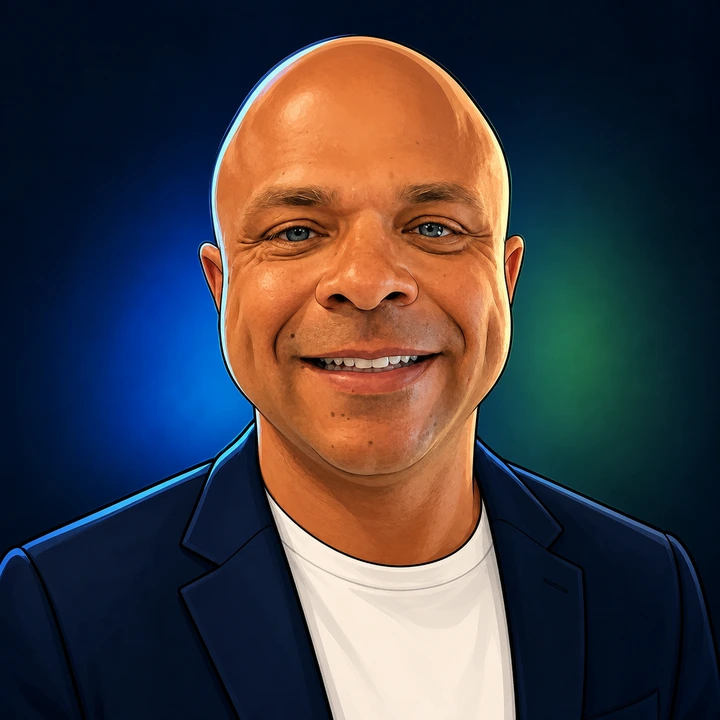 Illustrated portrait of Jason Girdner, TECOBI co-founder and Chief Executive Officer