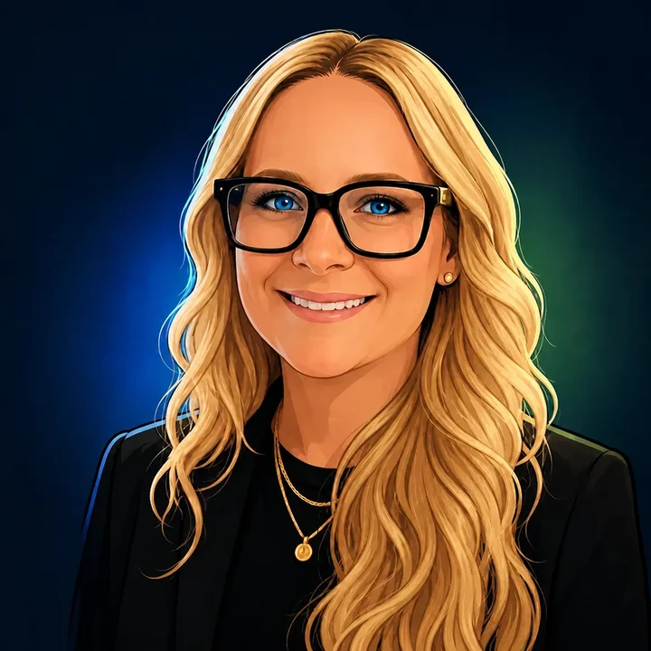 Illustrated portrait of Scarlet Girdner, TECOBI co-owner and Vice President
