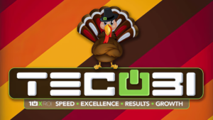 a cartoon turkey on a sign