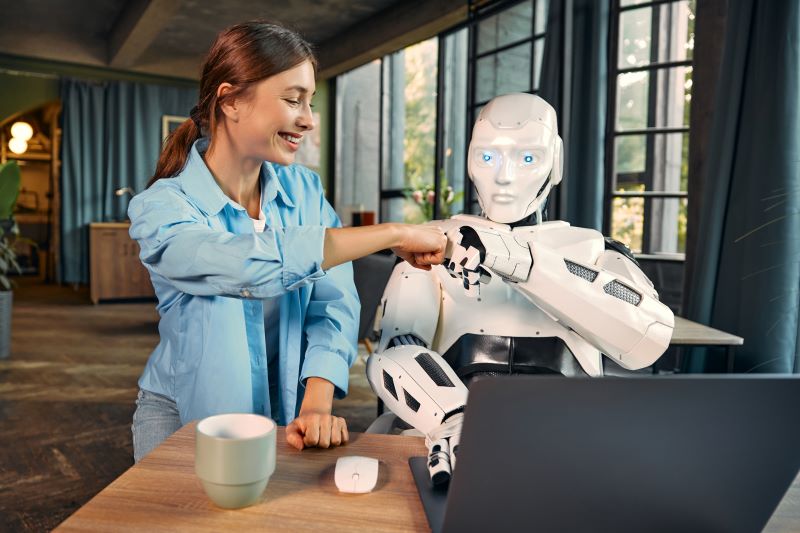 Ai Robot And Woman