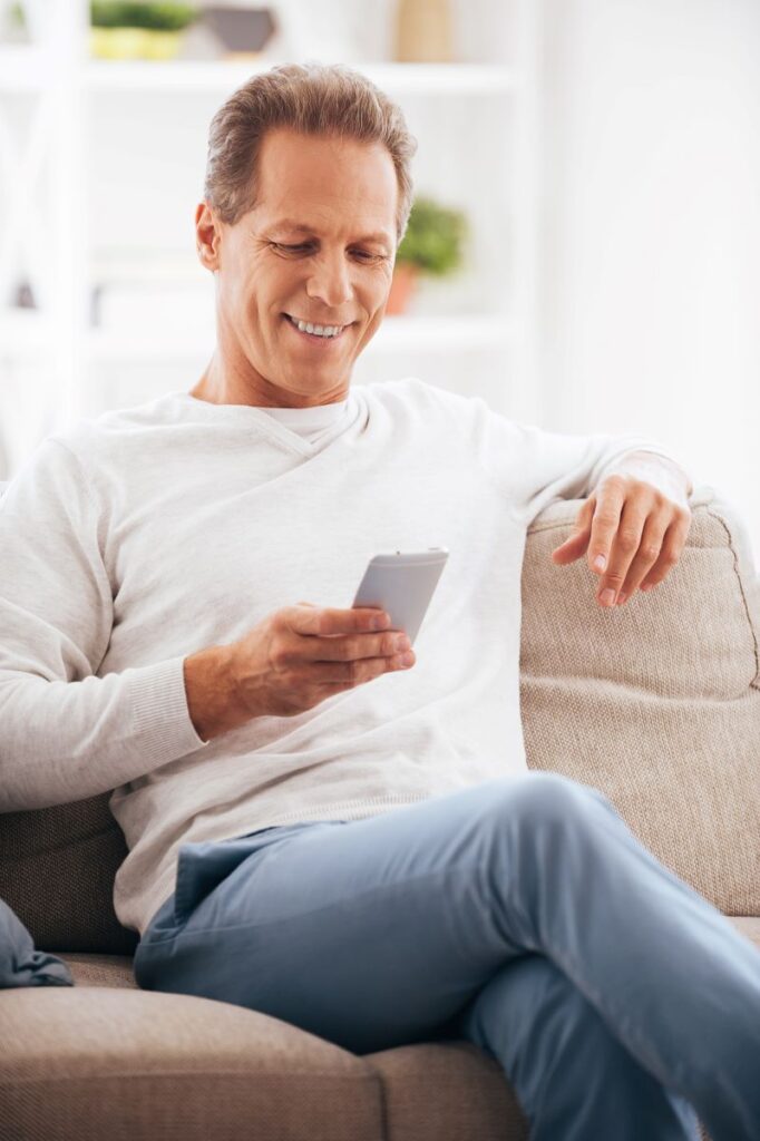 Man Reading Sms