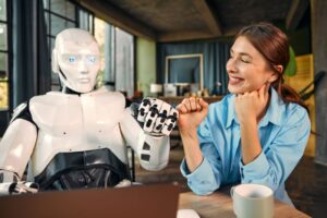 communication woman and ai