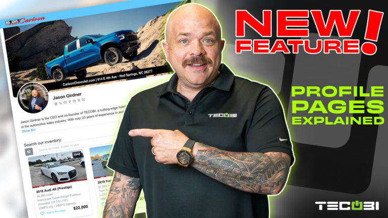 Tecobi New Feature Alert For Profile Pages.