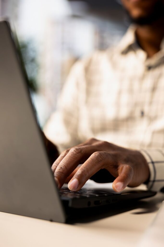 Man Working On Fallow Ups