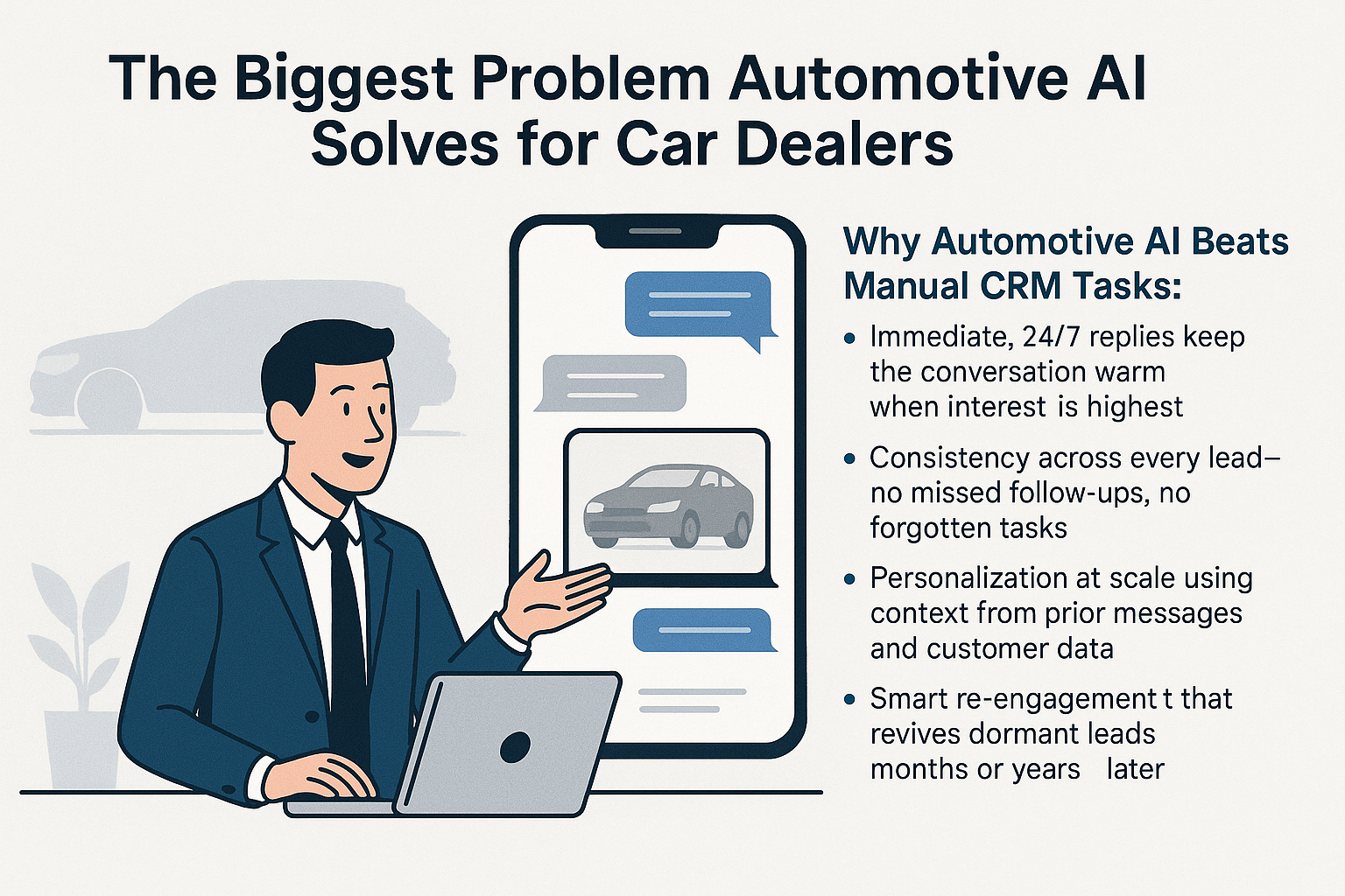 The Future Of Automotive Artificial Intelligence: 5 Reasons Why Tecobi Is So Powerful 4 Automotive Artificial Intelligence For Car Dealers Improving Lead Follow-Up – 24/7 Instant Replies, Consistent Crm Engagement, Personalized Messaging, And Smart Re-Engagement To Boost Sales